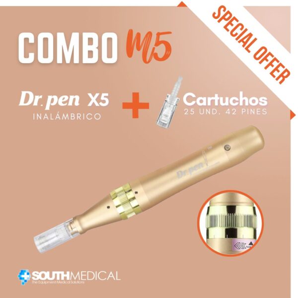 Combo Dr Pen M5 + Caja de cartuchos